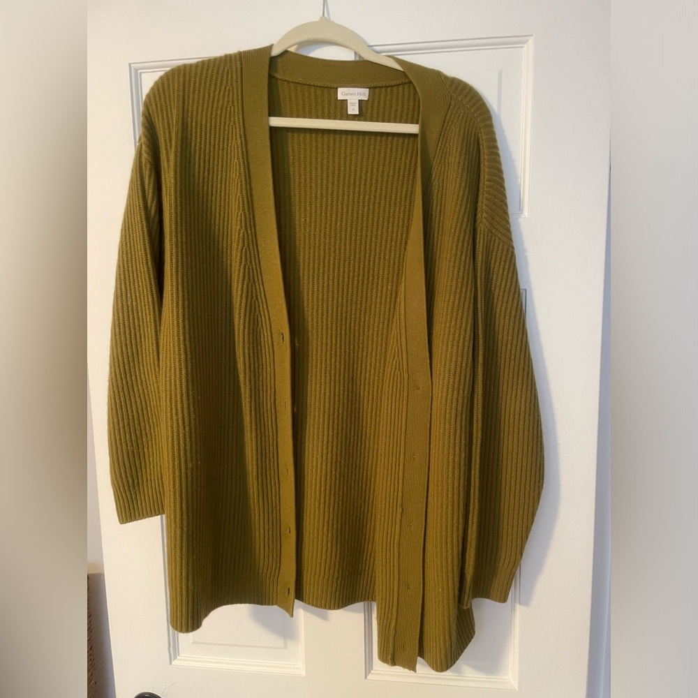 Garnet Hill Cashmere Boyfriend Cardigan